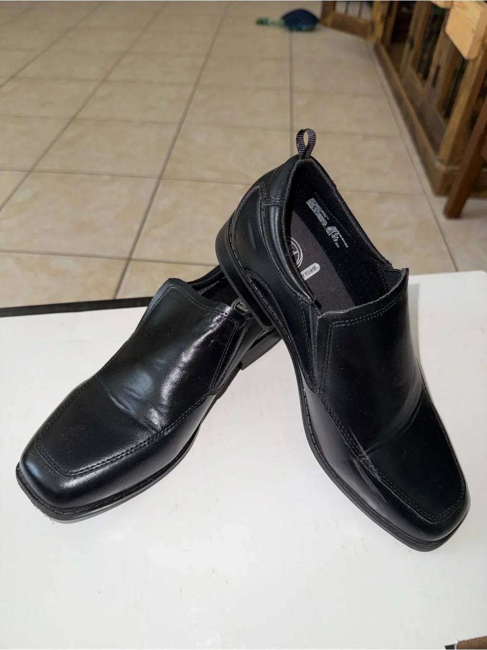 wonder nation Black Slip-On Men's Dress Loafers